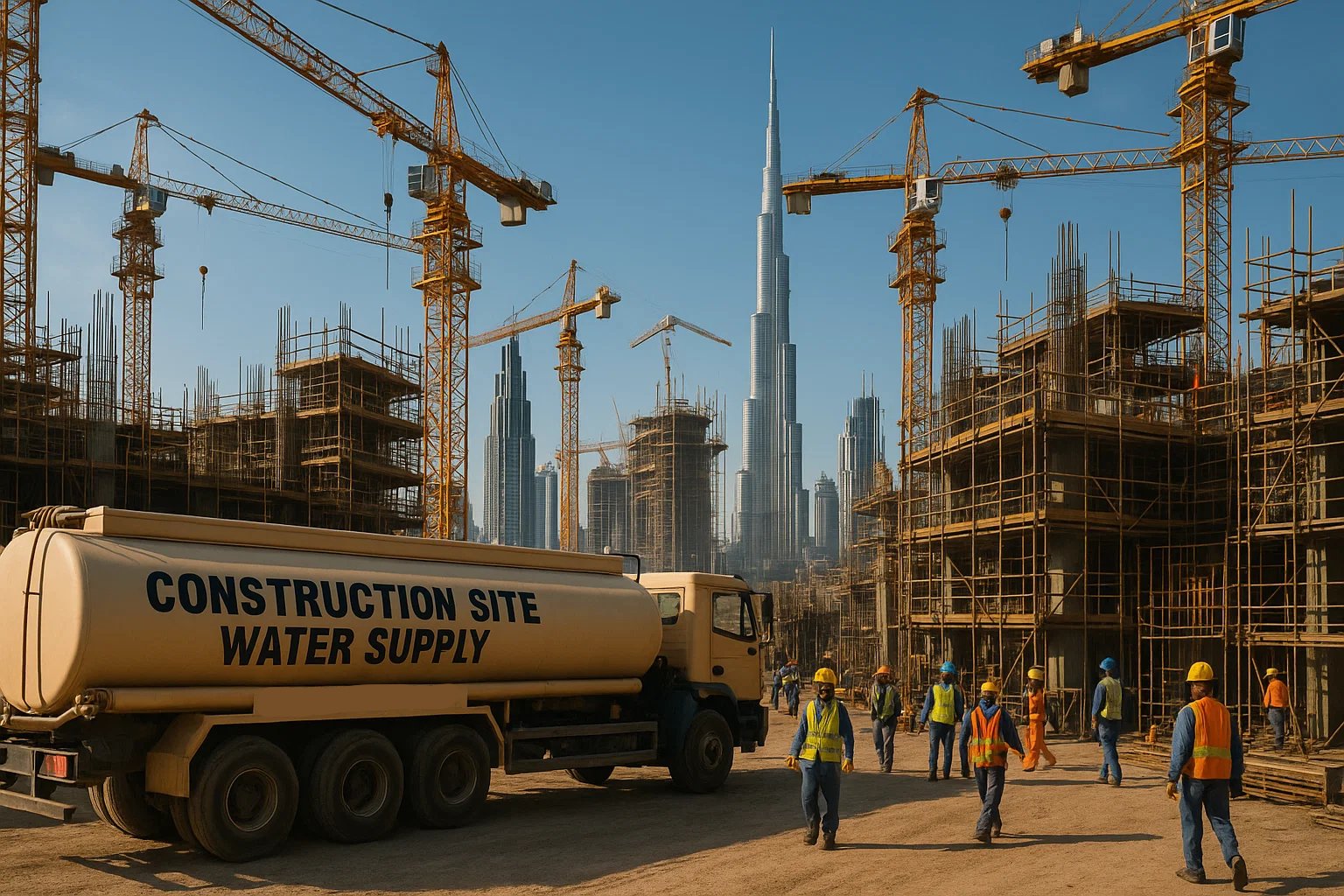 Construction site water supply